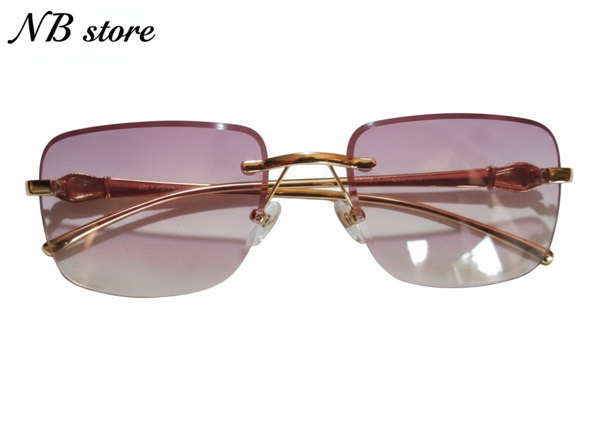 occhiale da sole oro donna in oro con lenti rosa protezione uv 400 @1
