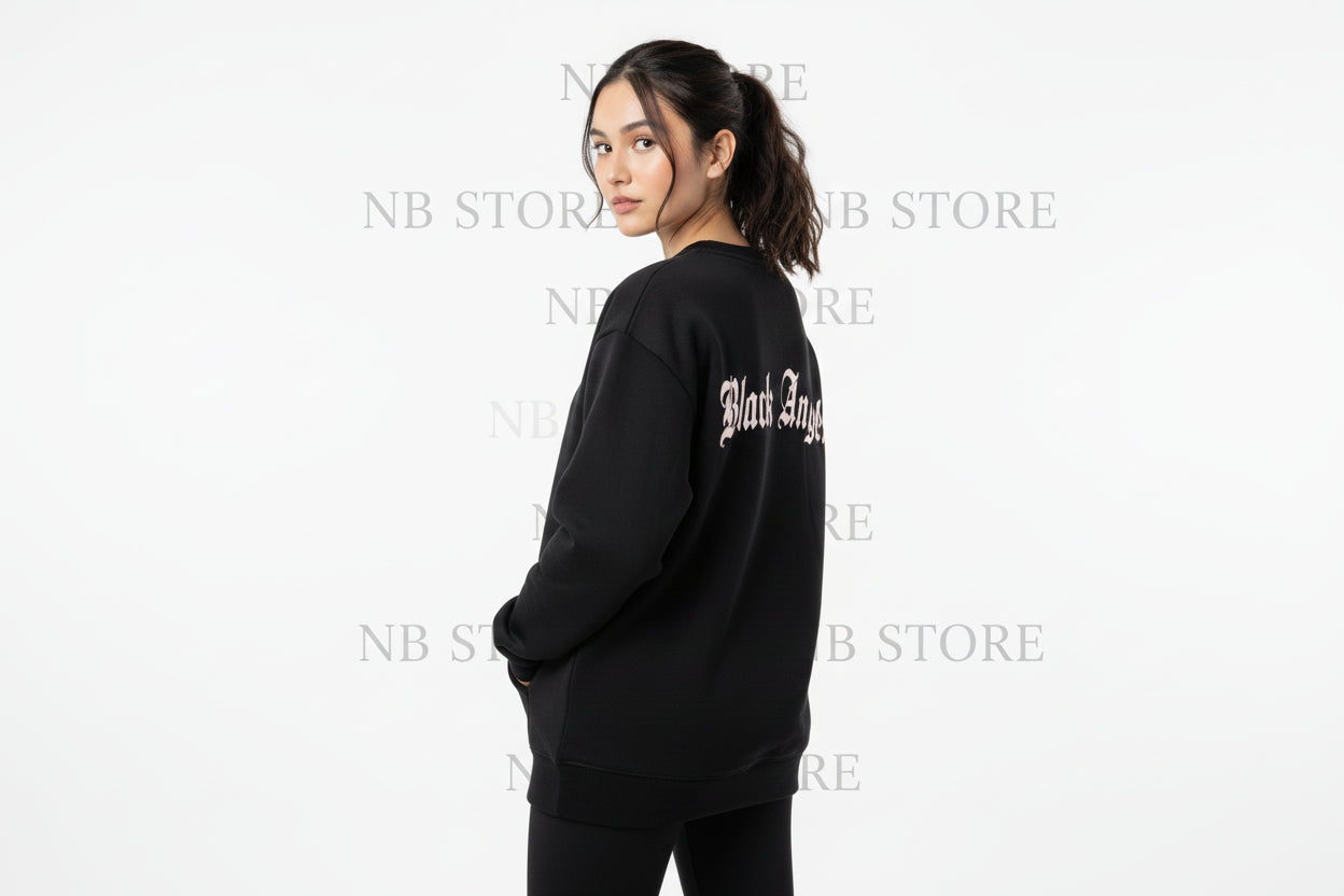 felpa angel nera 6140