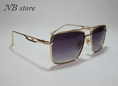 occhiale donna in oro con lenti blu sfumate protezione uv 400 @3
