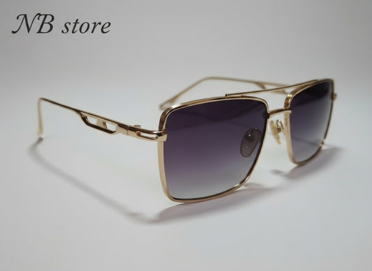 occhiale donna in oro con lenti blu sfumate protezione uv 400 @3