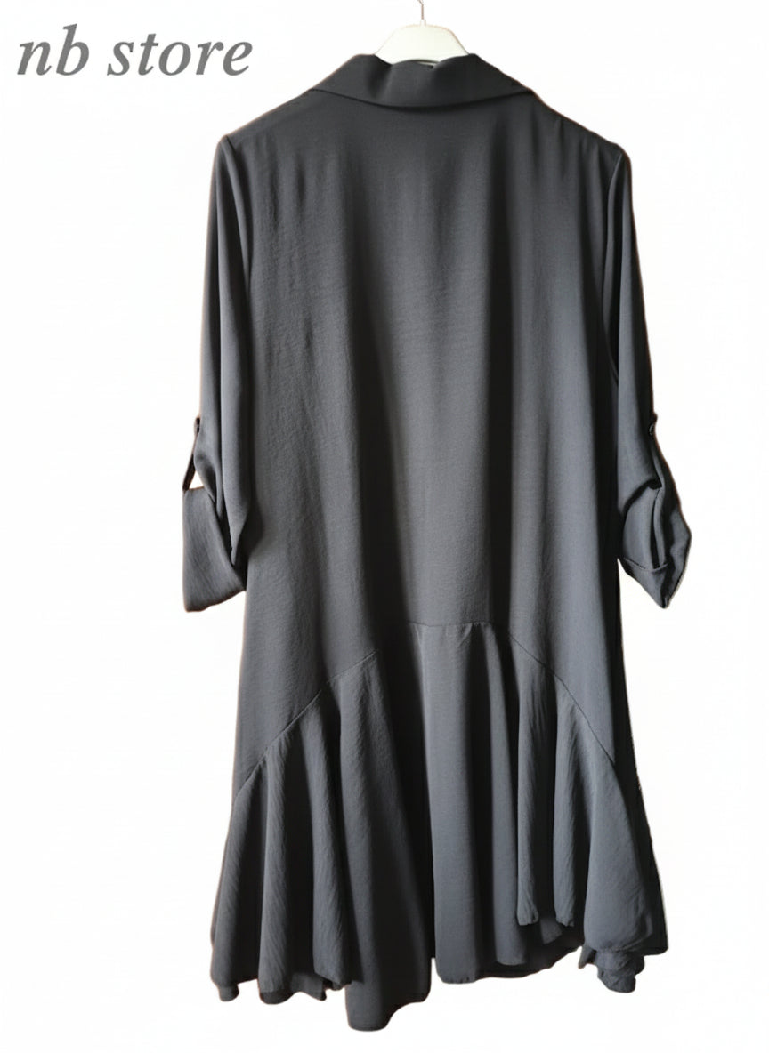 maglia a vestito maniche lunghe grigio scuro