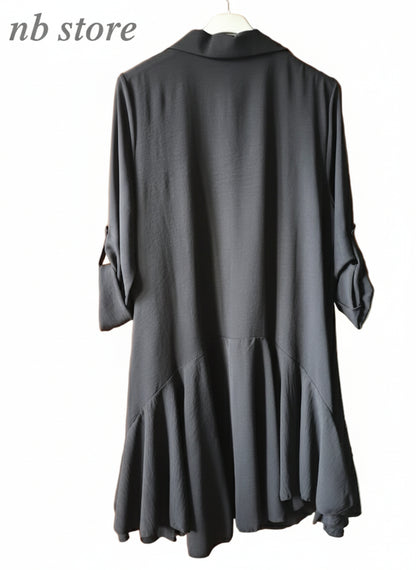 maglia a vestito maniche lunghe grigio scuro