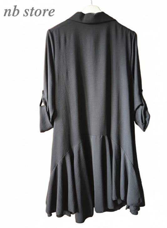 maglia a vestito maniche lunghe grigio scuro