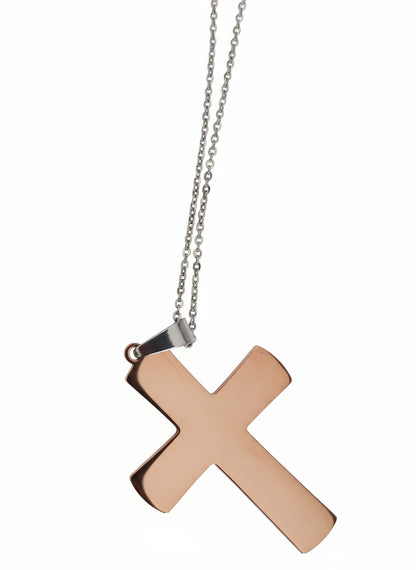 collana color oro con ciondolo croce