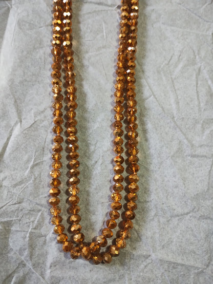 collana fina brillante filo doppio