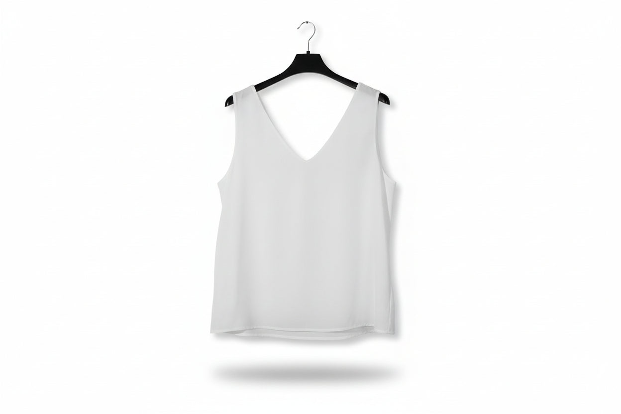 Top bianco donna