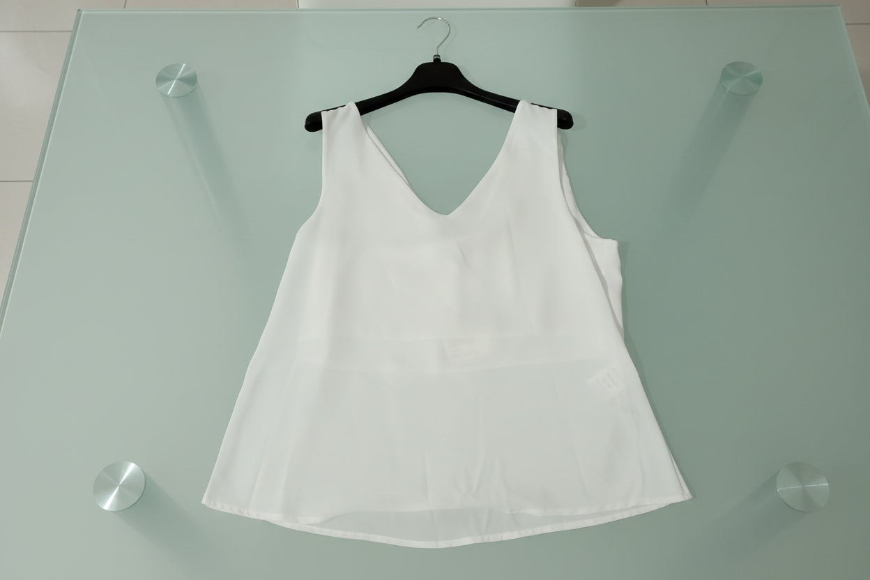 Top bianco donna