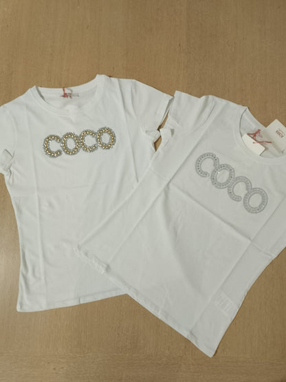 T-Shirt Donna Taglia Unica –con scritta Coco