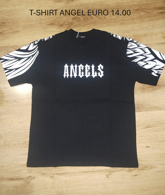 T- shirt angel nera