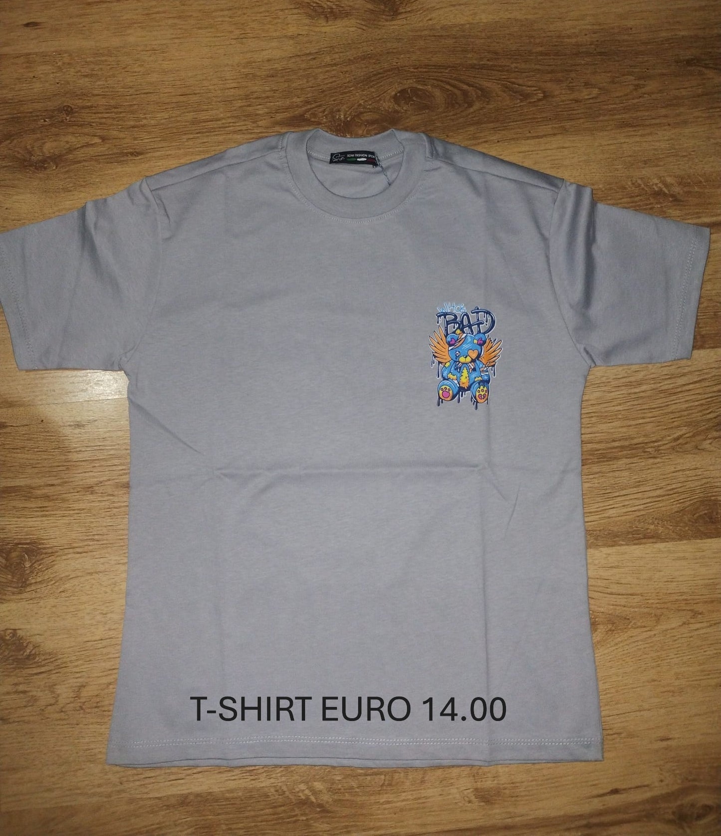 T-shirt Bad grigio