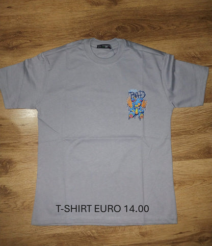 T-shirt Bad grigio
