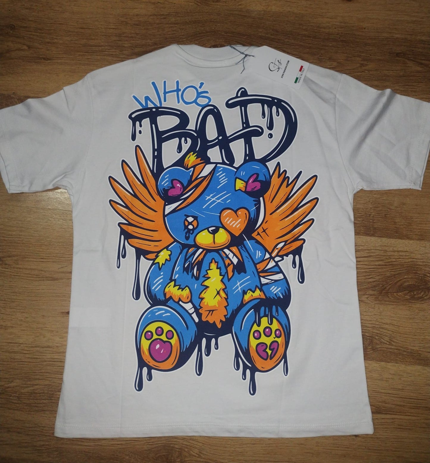 T-shirt Bad bianca