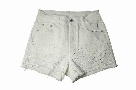 pantaloncini donna brillantini bianchi