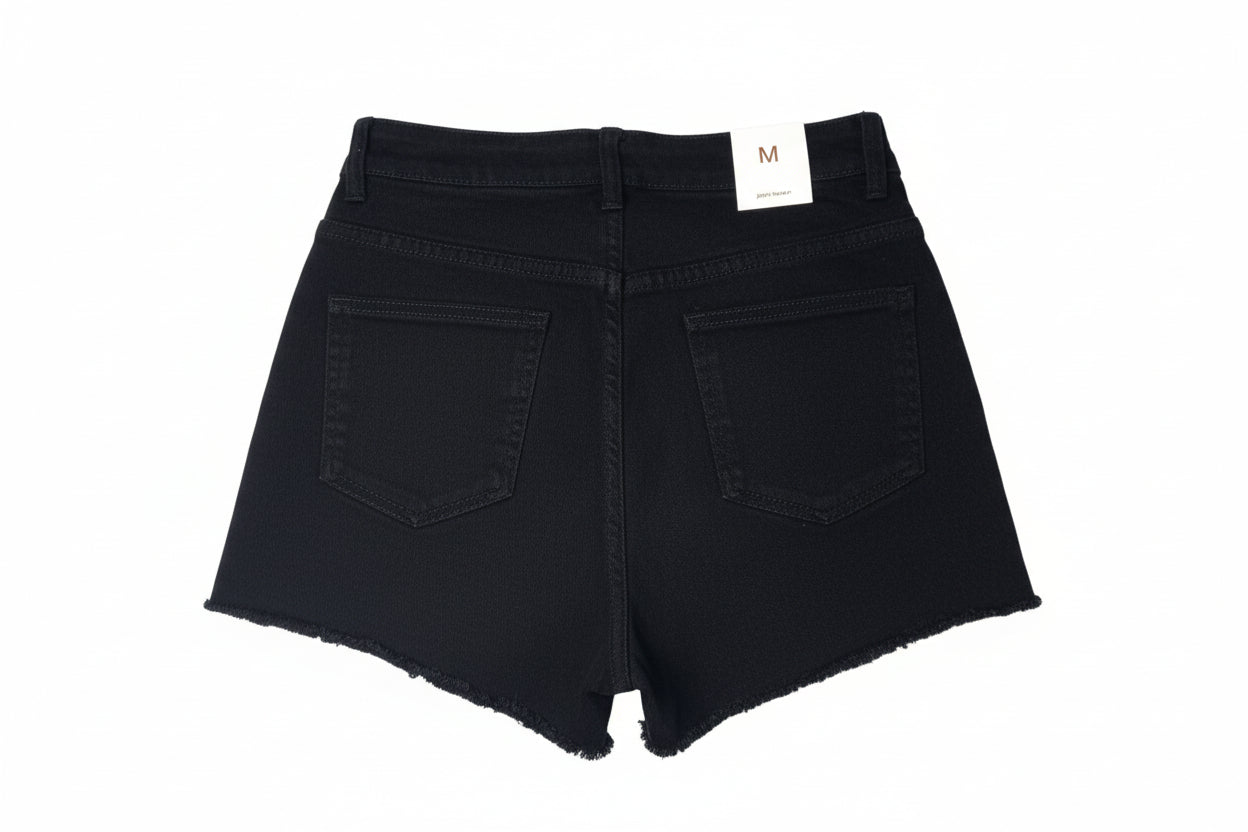 pantaloncini donna brillantini neri