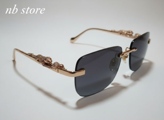 occhiale donna in oro con lente scura @6