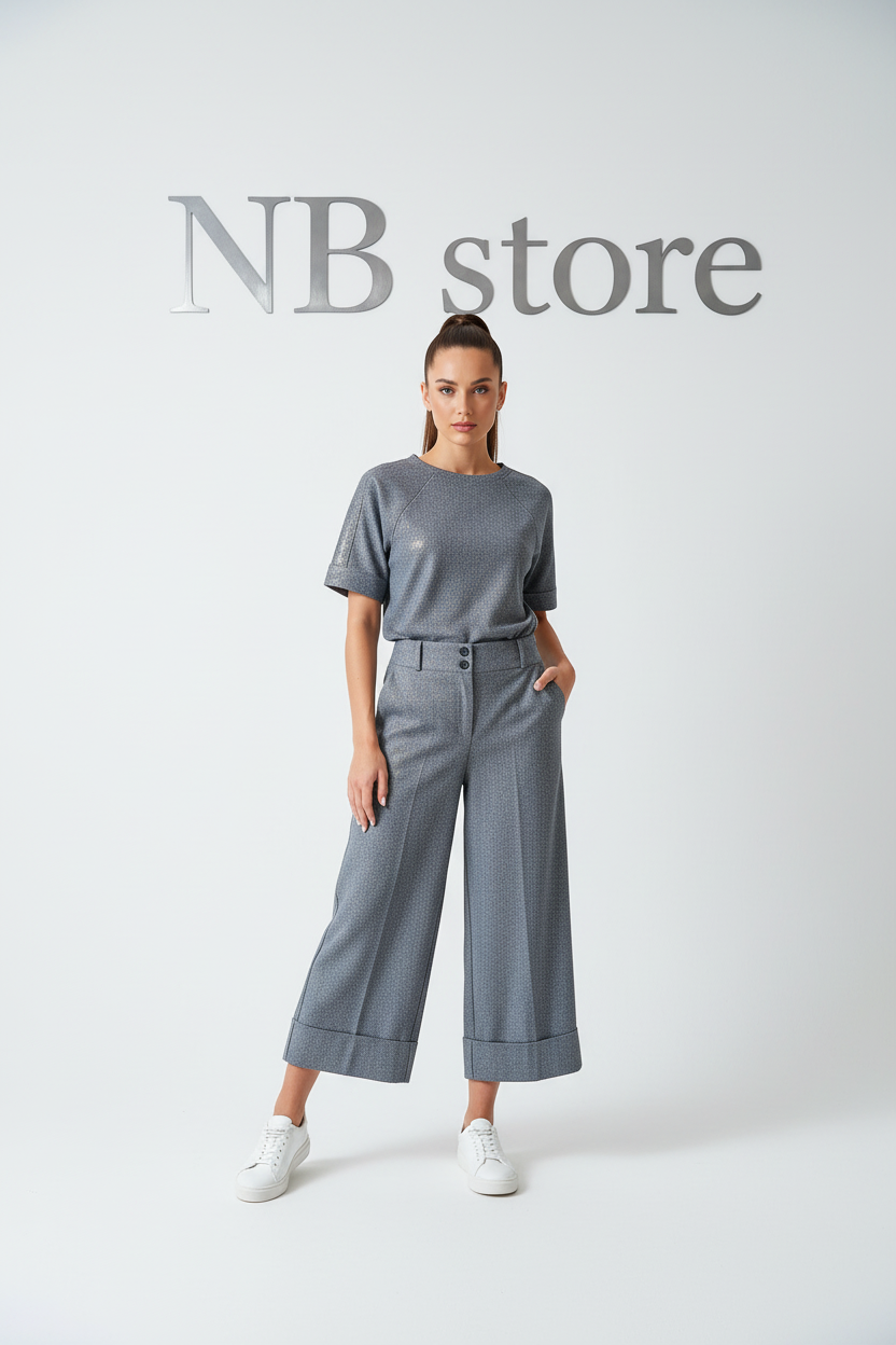 Pantalone grigio donna zc82647