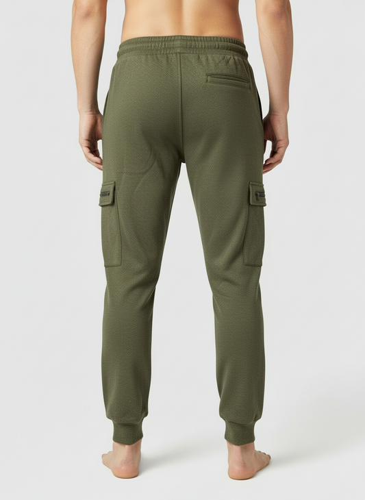 Pantatuta cargo unisex verde militare -  f 2429