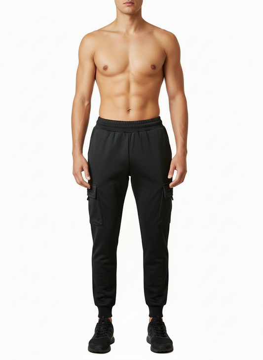 Pantatuta cargo neri unisex   f 2429