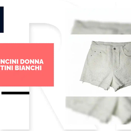 pantaloncini donna brillantini bianchi by@Outfy