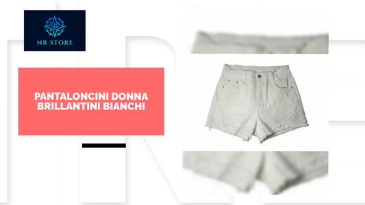 pantaloncini donna brillantini bianchi by@Outfy